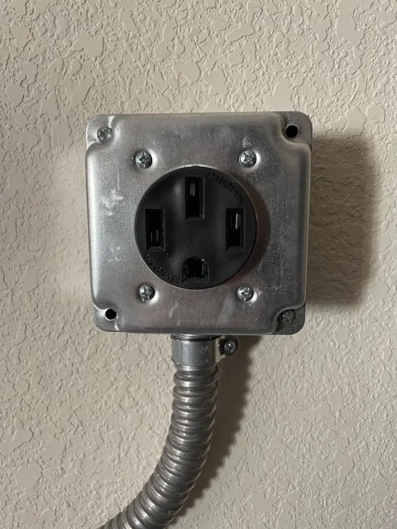 NEMA 14-50 outlet installed for Smart Home Electrical in Stephenville